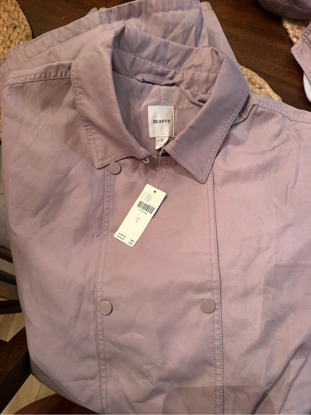 Anthropologie Mauve  Oversized Long Trench Coat - Picture 2 of 4